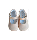 Chaussons Bébé Souples Antidérapants Fille À Boucle Mini-Alice - Cuir Rose Nude Beige - Fille
