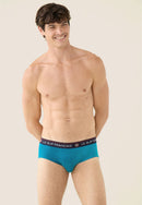 Lot De 10 Slips En Coton - Slips Moutarde Vert Sapin Gris Chiné Rouge Cerise Bleu Jean Marine Blanc Noir Topaz Mint Green