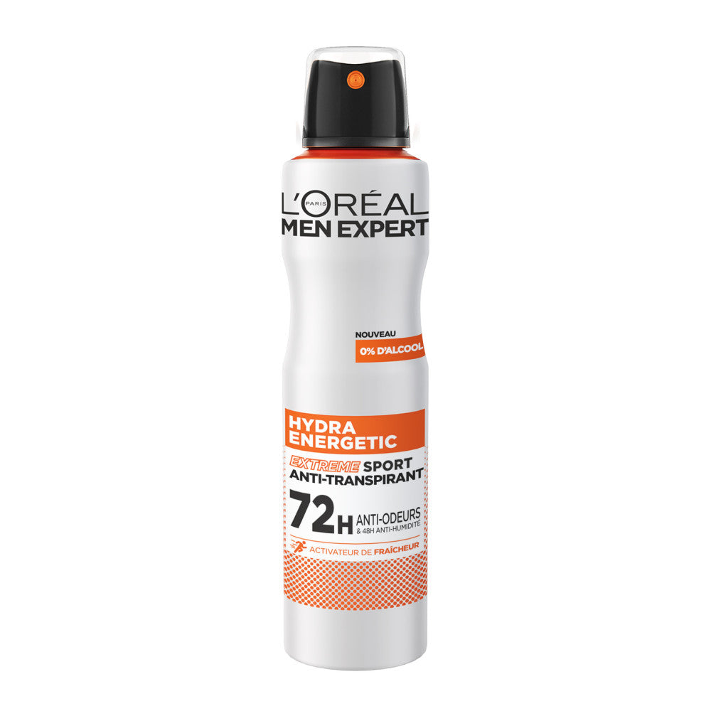 Lot De 6 - Men Expert Hydra Energetic Déodorant Spray Anti-Transpirant Extreme Sport 150Ml
