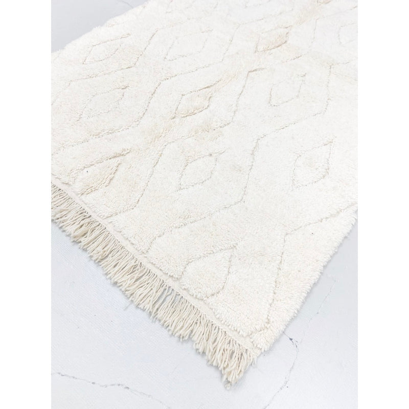 Tapis Berbère Marocain Beni Ouarain - Ecru