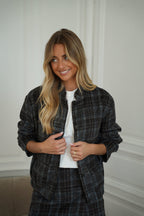 Veste À Carreaux - Lorie Marine