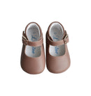 Chaussons Bébé Souples Antidérapants Fille À Boucle Mini-Alice - Cuir Rose Violine - Fille