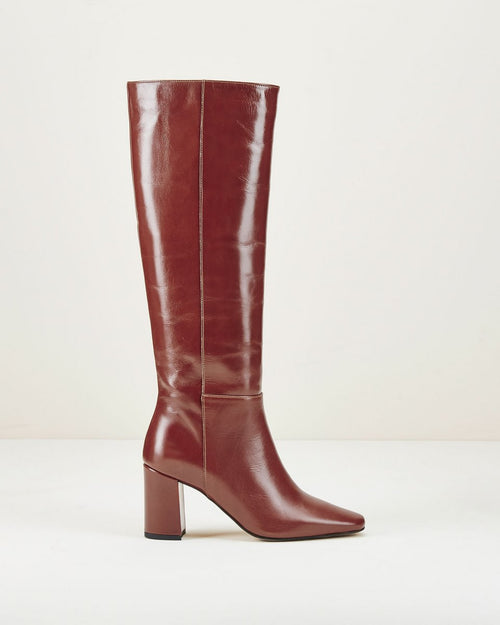 Bottes En Cuir Wessley - Bordeaux