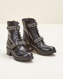 Low Boot Plate Kristal - Noir