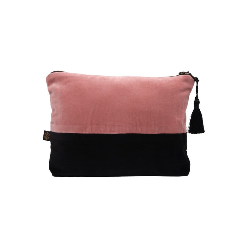 Delhi Velvet Clutch Bag - Pink