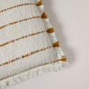 Housse De Coussin Taha - Ivoire Et Ocre