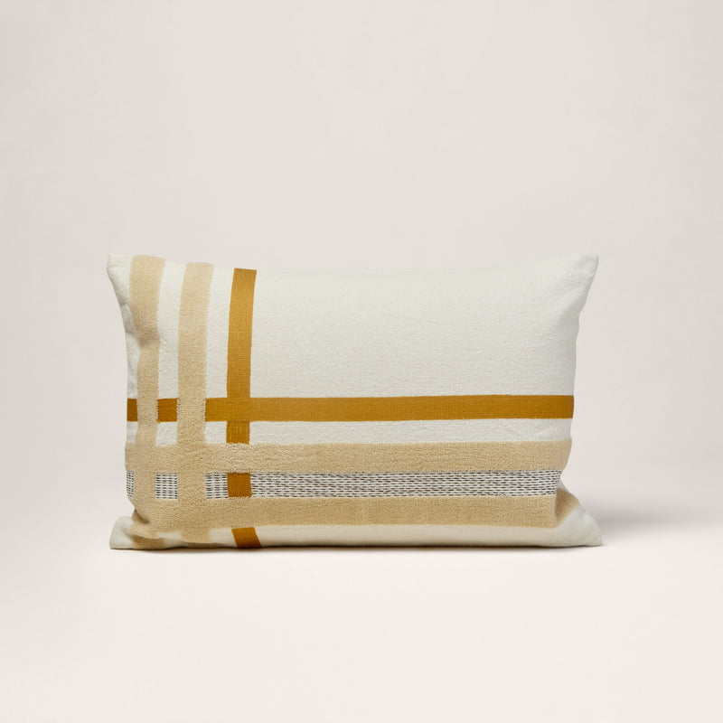 Housse De Coussin Scott - Blanc Cassé Et Ocre