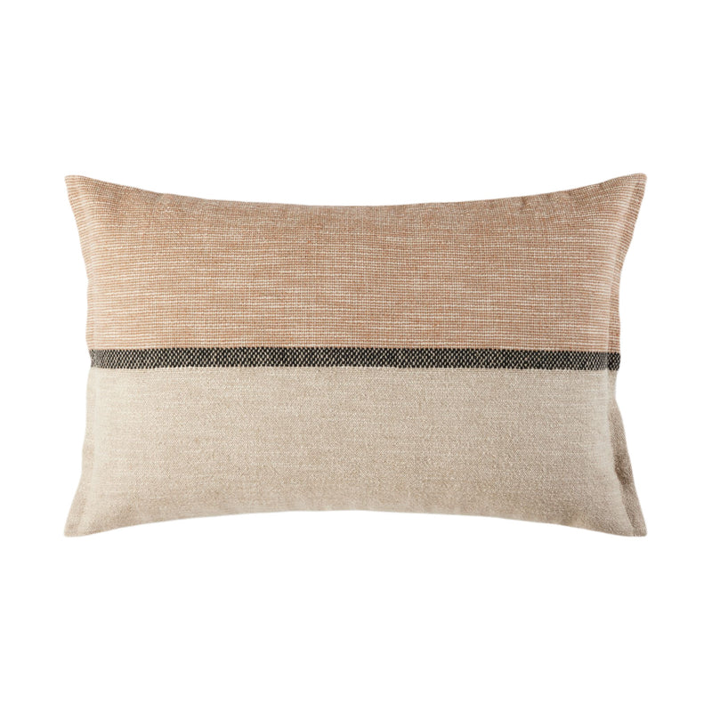 Housse De Coussin Hari - Naturel Et Brun - 2 Tailles