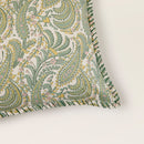 Housse De Coussin Padma - Vert De Gris Et Écru