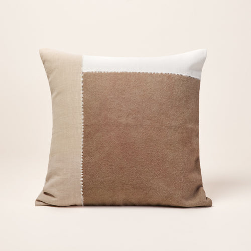 Housse De Coussin Arez - Naturel Et Brun