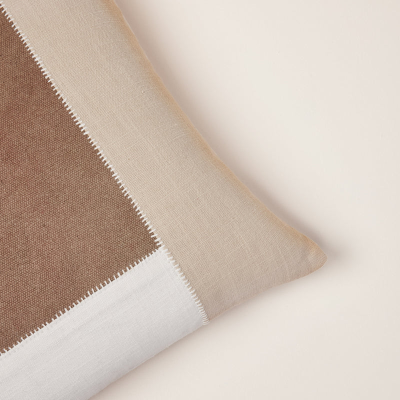 Housse De Coussin Arez - Naturel Et Brun