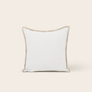 Housse De Coussin Toinon - Blanc Et Bourdon Naturel - 2 Tailles