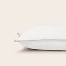 Housse De Coussin Toinon - Blanc Et Bourdon Naturel - 2 Tailles