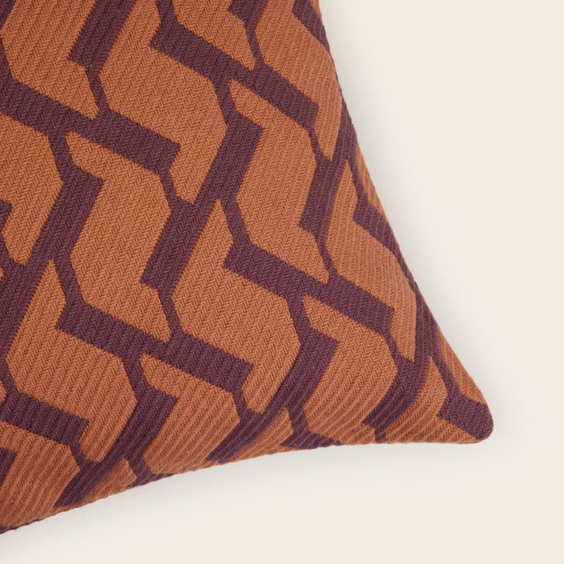 Housse De Coussin Raffy - Prune Et Orange