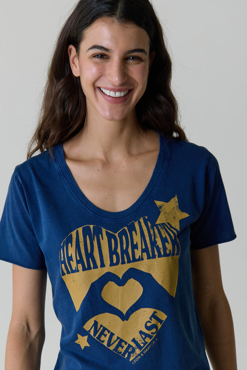 Tshirt Tizia Heart - Navy