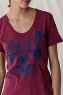 Tshirt Tizia Heart - Wine