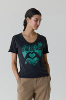 Tshirt Tizia Heart - Carbone