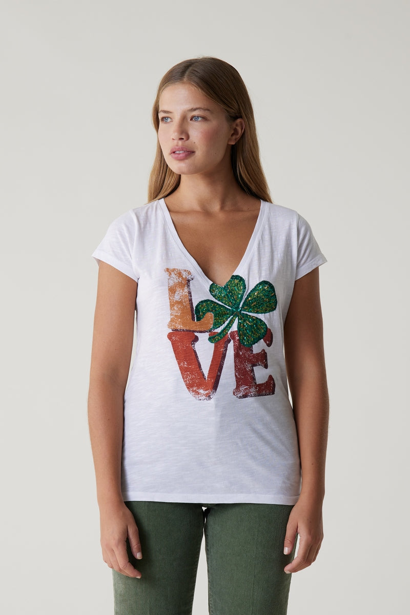 Camiseta Tonton Luck - Blanc