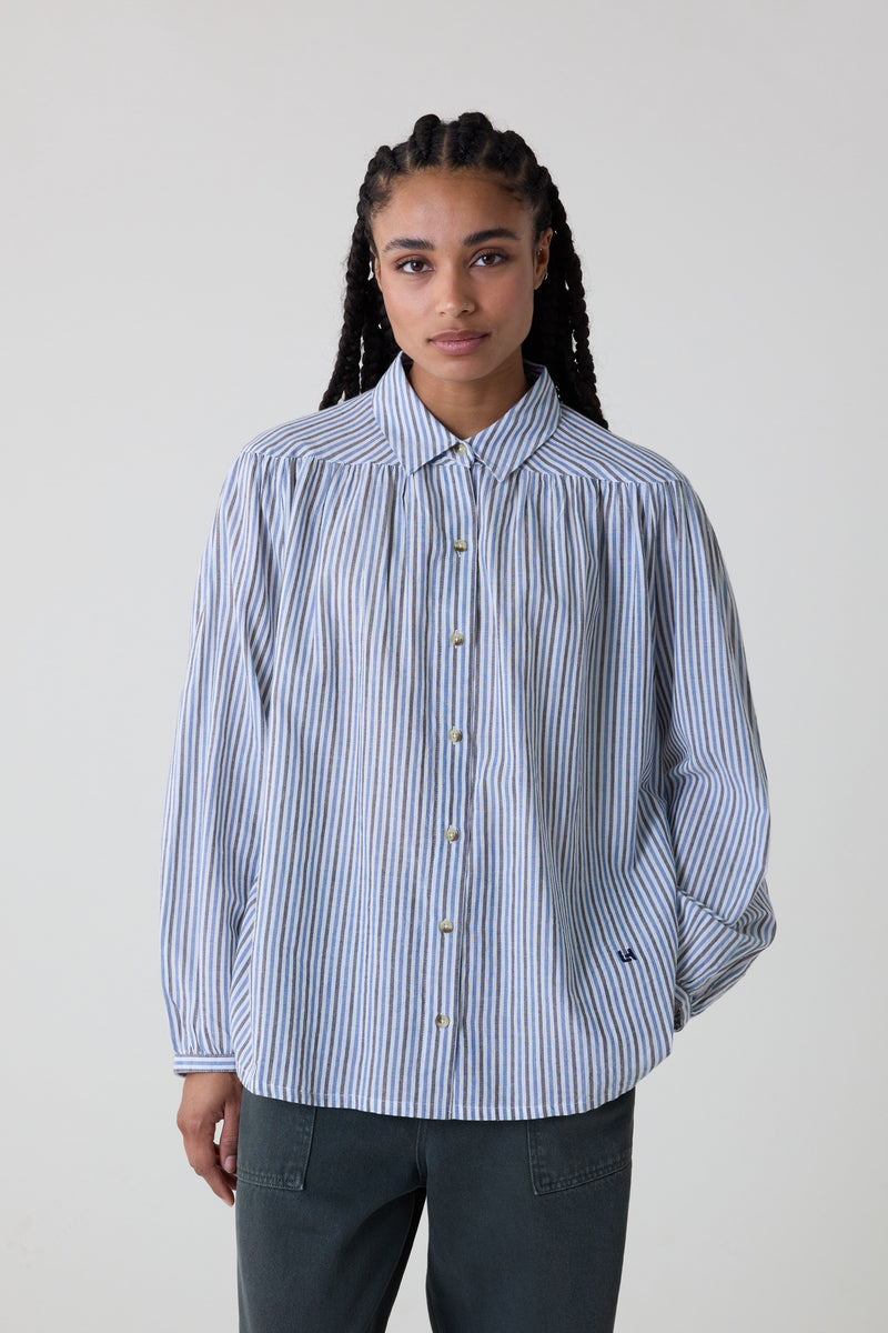 Chemise Cloclo Stripe - Bleu