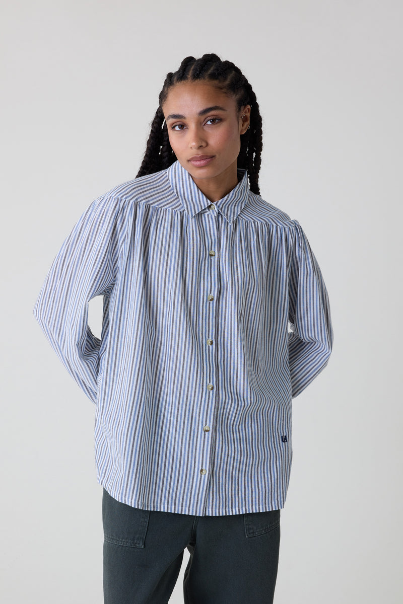 Chemise Cloclo Stripe - Bleu