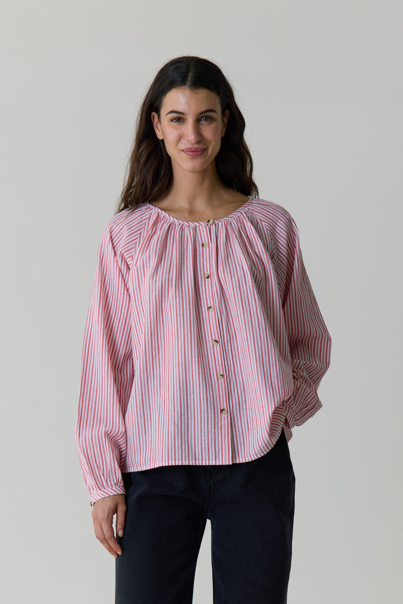 Chemise Coalie Stripe - Rouge