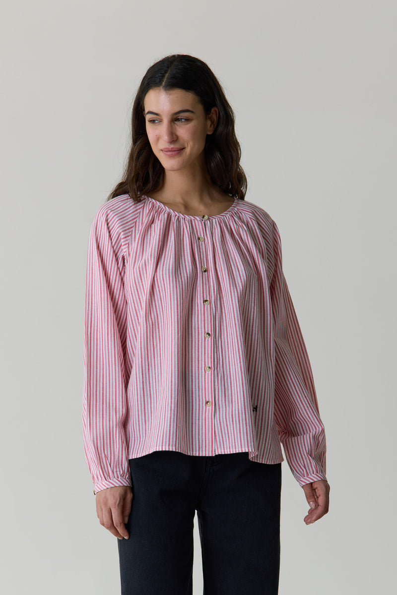 Chemise Coalie Stripe - Rouge