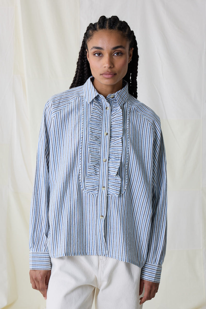 Chemise Choral Stripe - Bleu