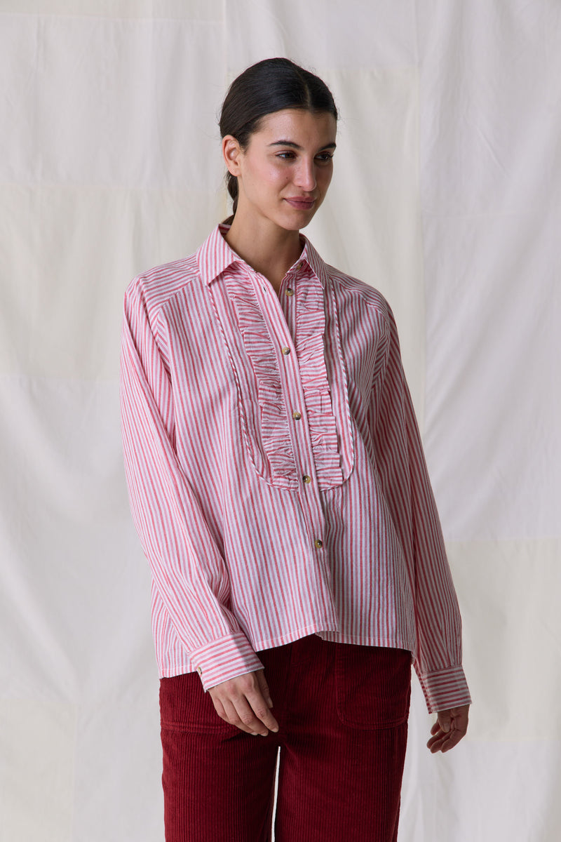 Chemise Choral Stripe - Rouge