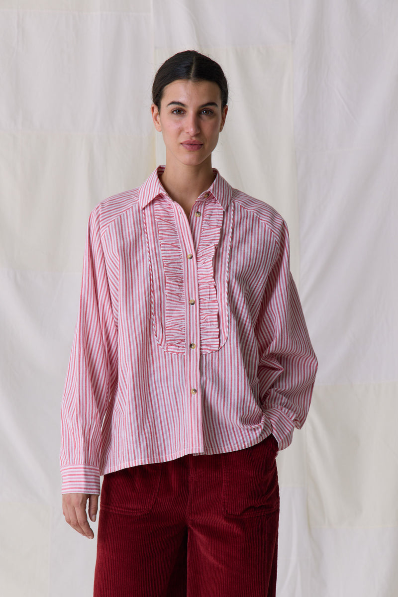 Chemise Choral Stripe - Rouge