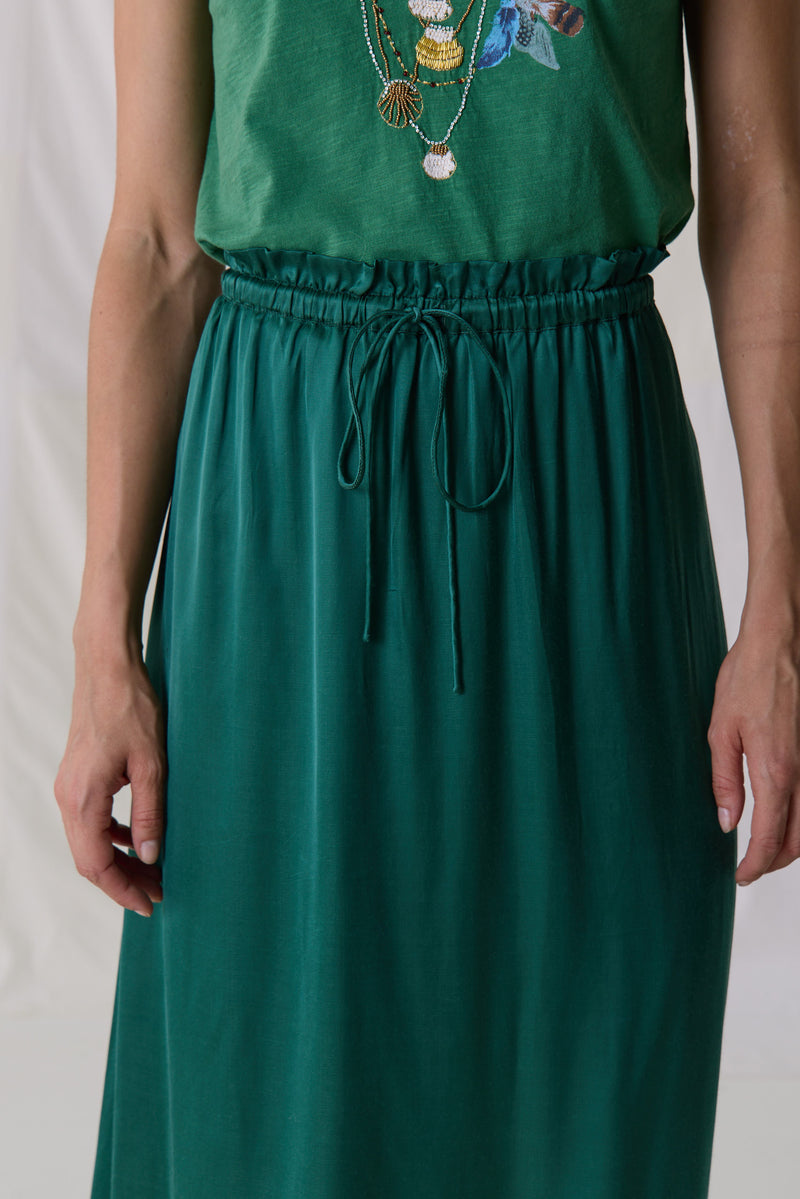 Juliette skirt uni - Emerald