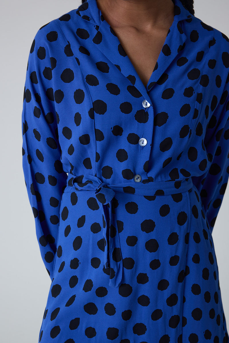 Robe Rolie Spot  - Bleu