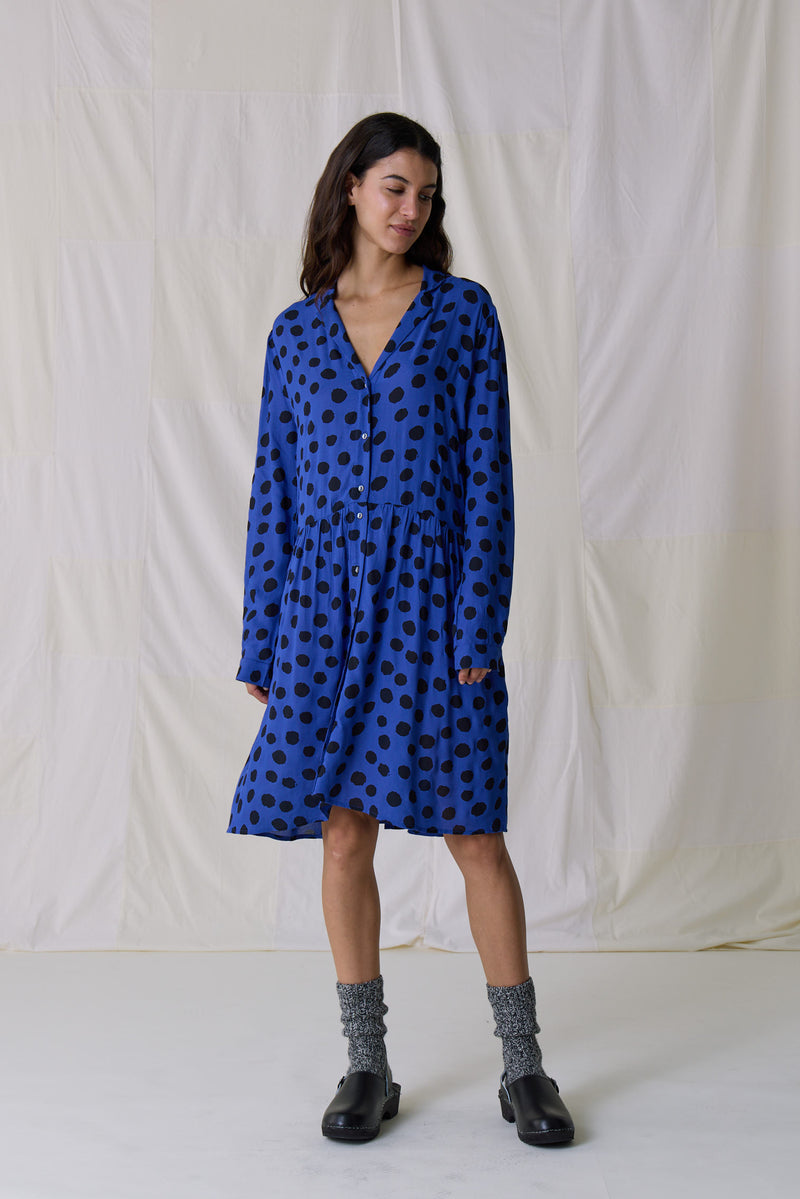 Robe Rolie Spot  - Bleu