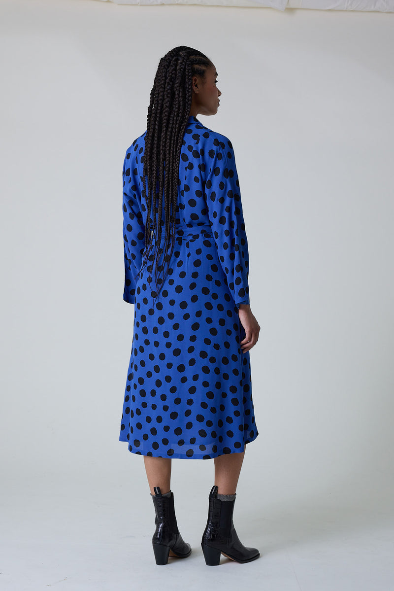 Rolie Spot Dress - Blue