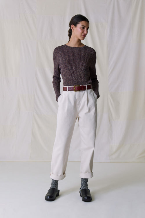 Mela sweater uni - Plum