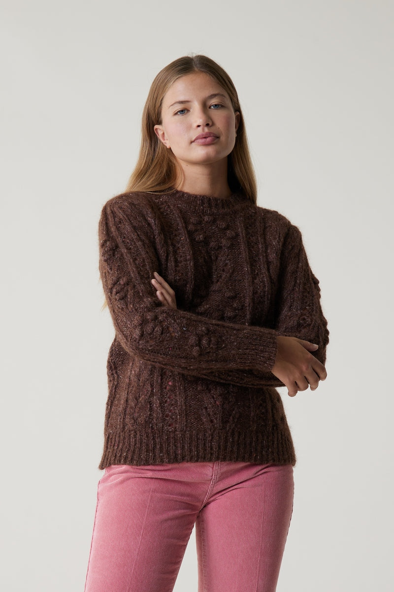 Martina Mix Sweater - Brown