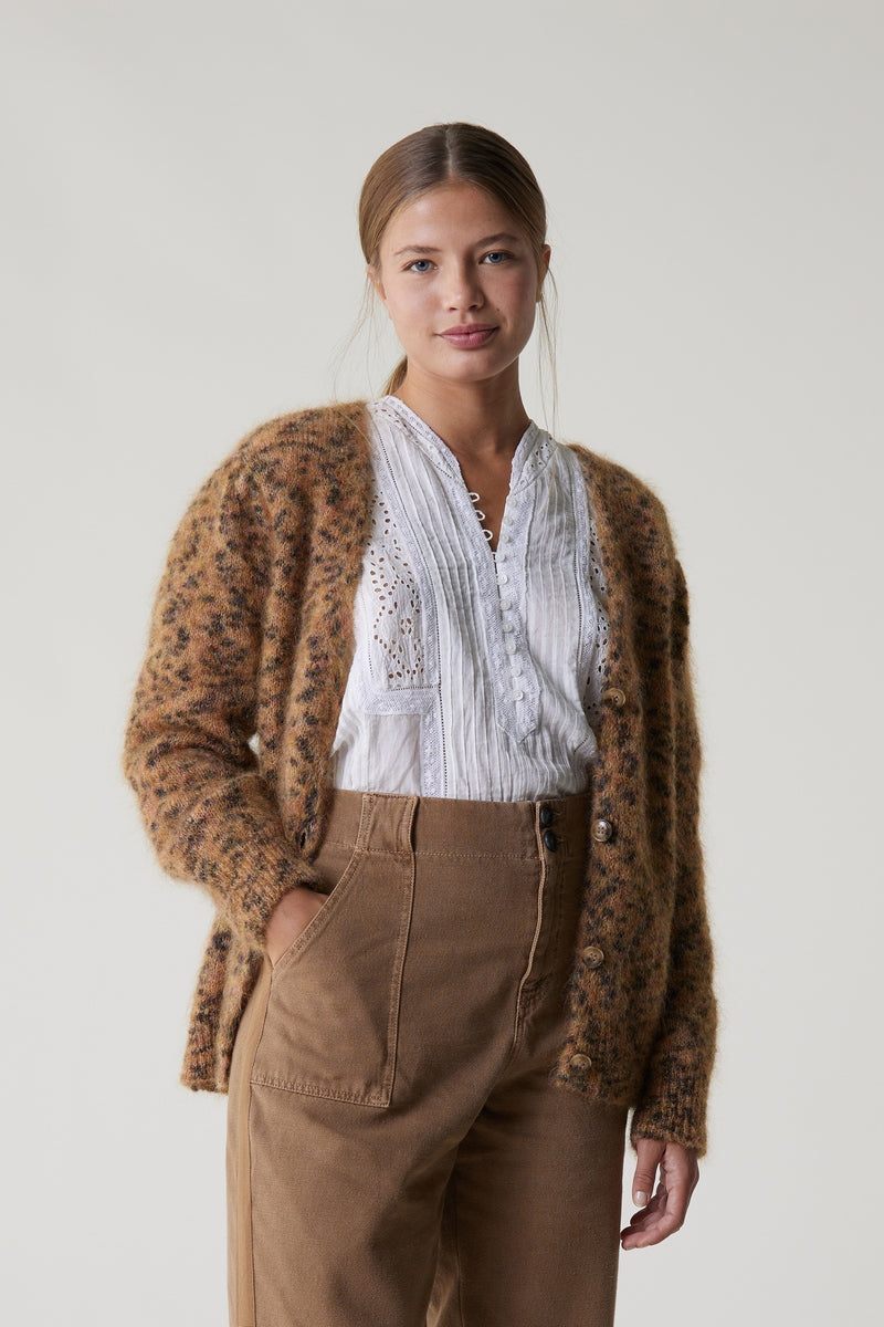 Pull Marta Leopard - Beige