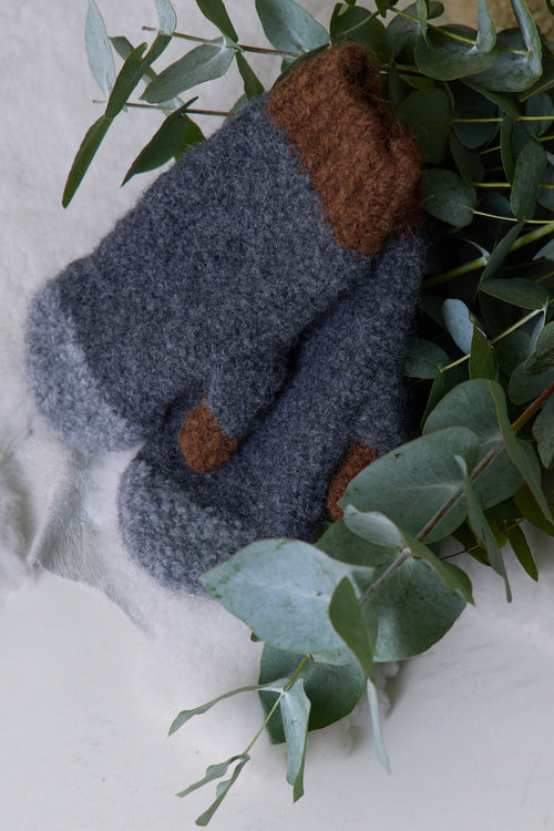 Matena Mix Mittens - Grey