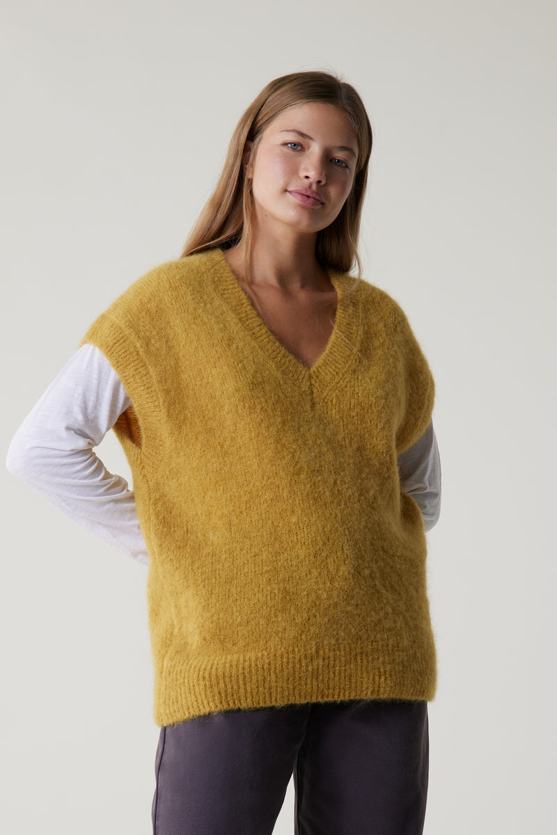 Pull Mandy Plain - Jaune