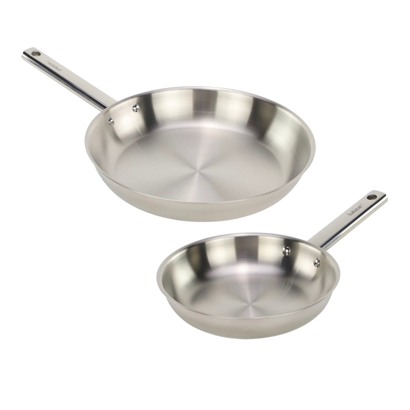 Horizon - Set De 2 Poeles Inox - 20/28Cm - Argenté