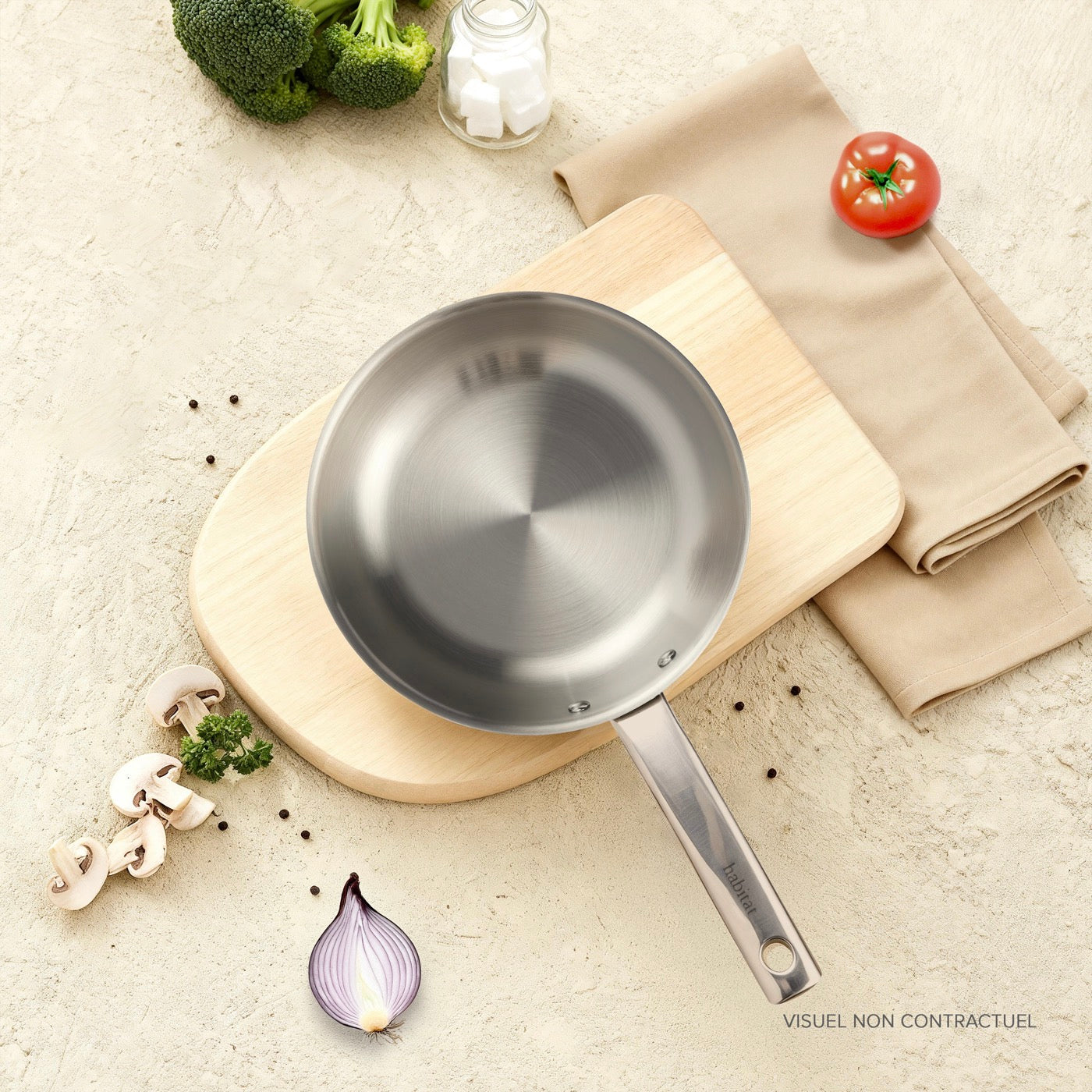 Horizon - Set De 2 Poeles Inox - 20/28Cm - Argenté
