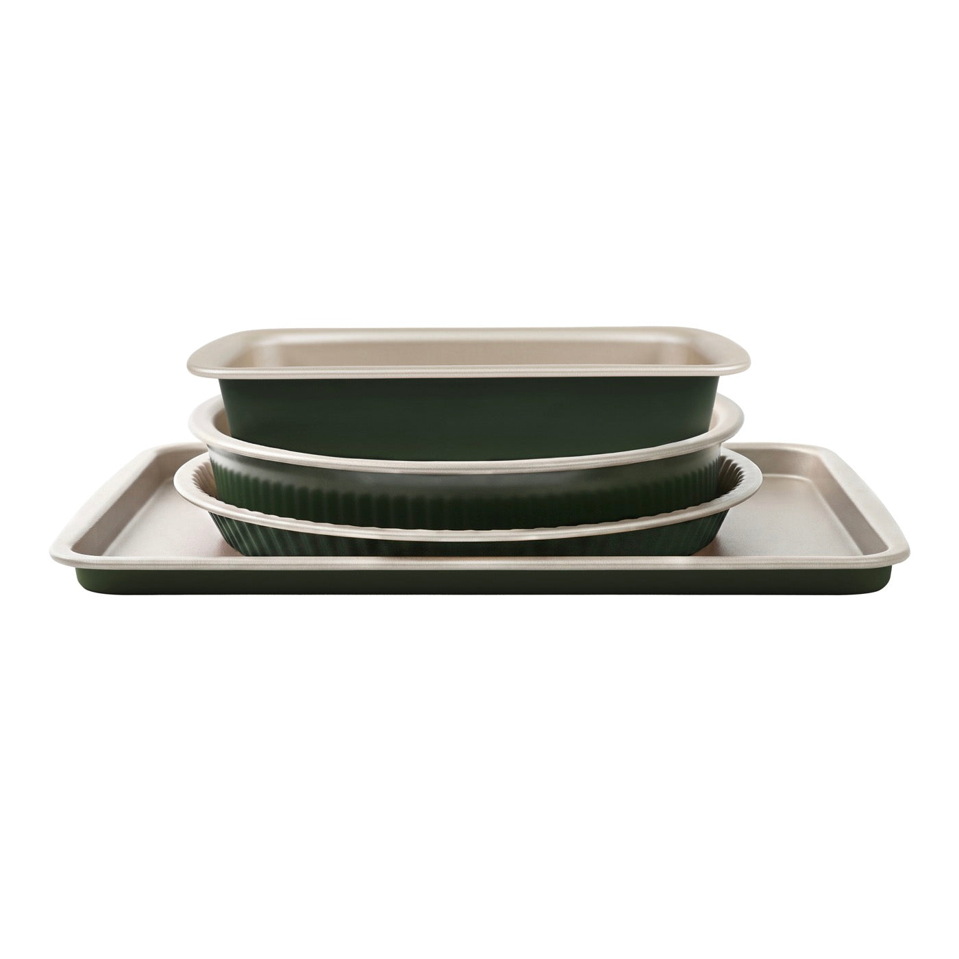 Aloe - Set Pâtisseries 4 Pièces - Champagne/Vert