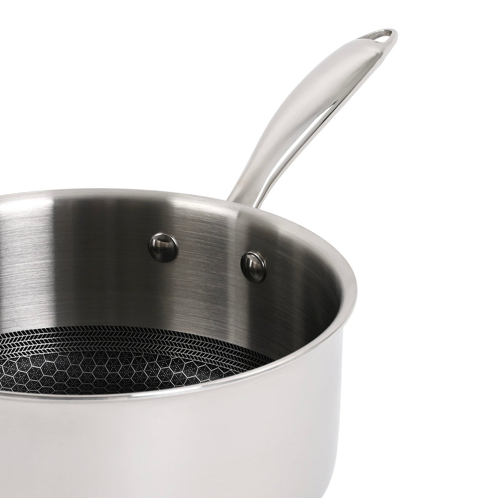 Hera - Casserole Triplex Antiadhésive - Noir/Argenté - 2 Tailles