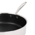 Hera - Sauteuse Triplex Antiadhésive - 28x8Cm - Noir/Argenté