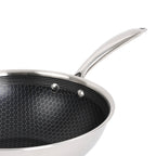 Hera - Wok Triplex Antiadhésive - Noir/Argenté - 2 Tailles