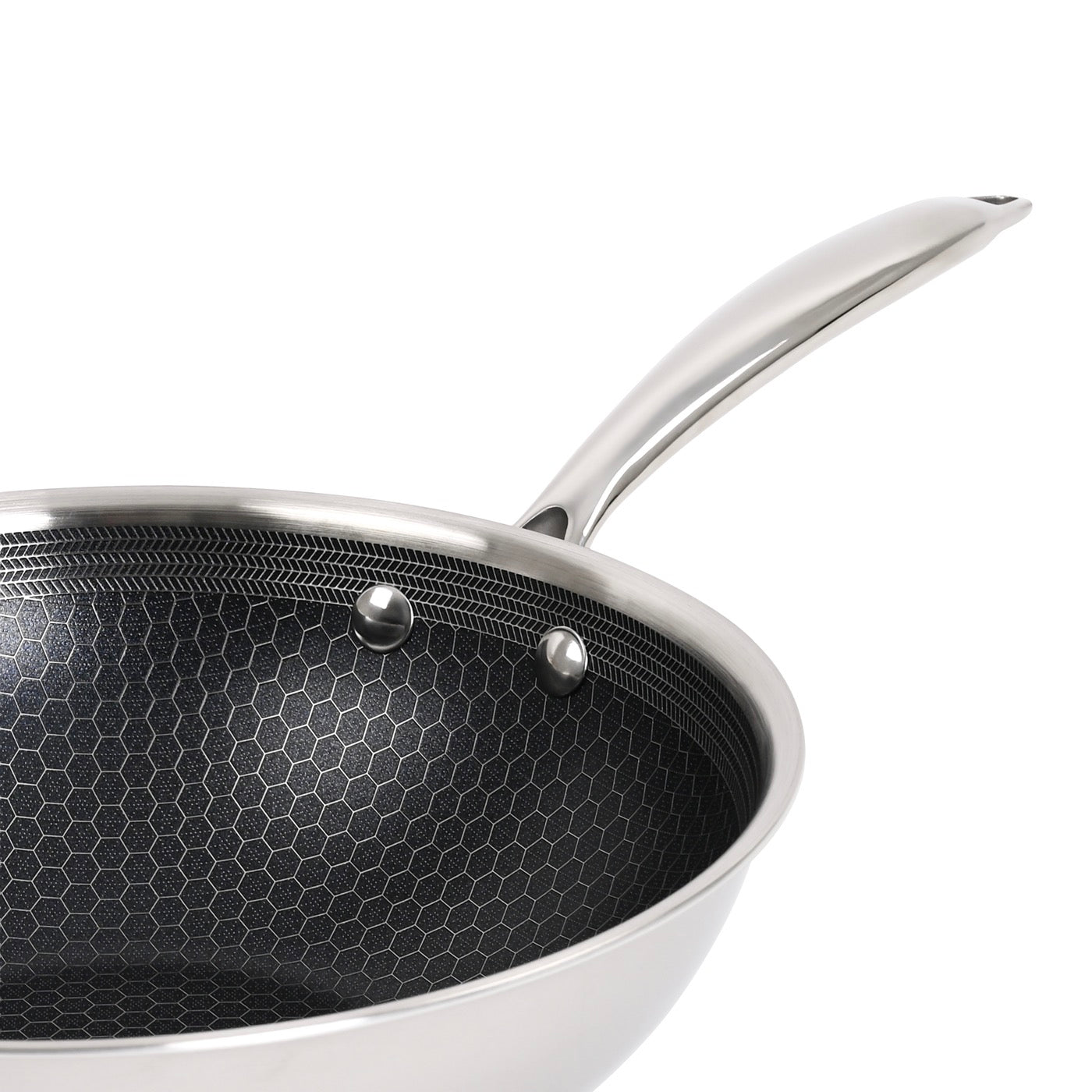 Hera - Wok Triplex Antiadhésive - Noir/Argenté - 2 Tailles