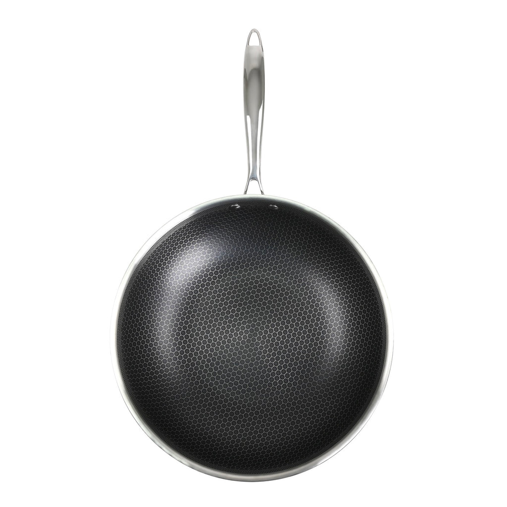 Hera - Wok Triplex Antiadhésive - Noir/Argenté - 2 Tailles