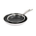 Hera - Set De 2 Poêles Triplex Antiadhésive - 20/28Cm - Noir/Argenté