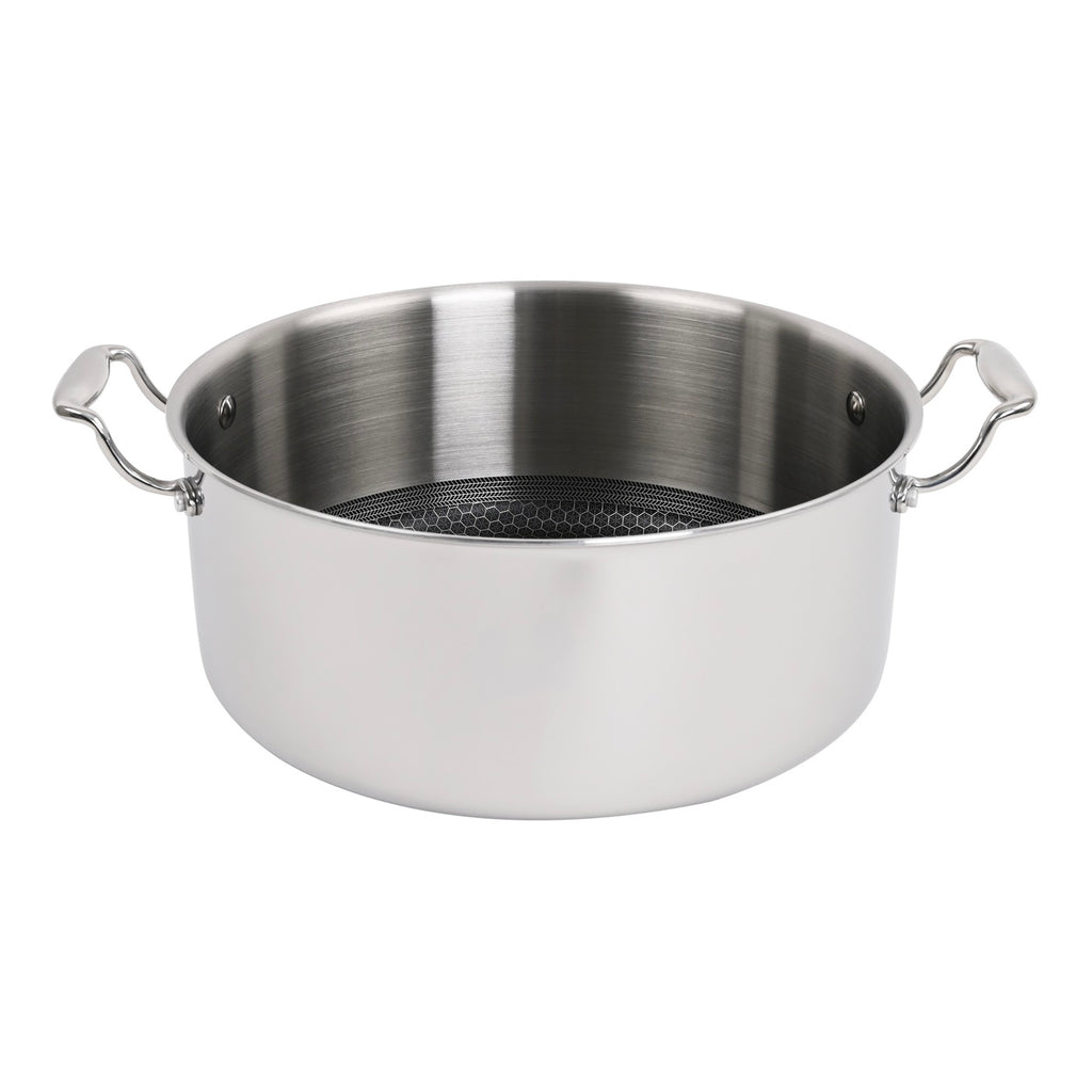 Hera - Set De 7 Pièces Triplex Antiadhésive - Casserole - 16Cm + Poêle - 24Cm + Poêle - 28Cm + Sauteuse - 28Cm + Wok - 32Cm + Faitout - 28Cm Avec Couvercle - Noir/Argenté