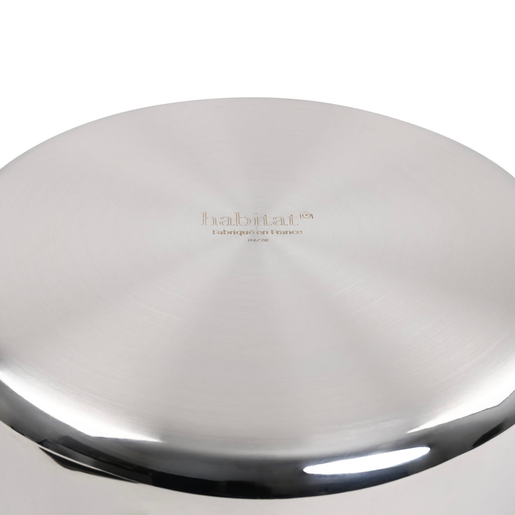 Hera - Set De 7 Pièces Triplex Antiadhésive - Casserole - 16Cm + Poêle - 24Cm + Poêle - 28Cm + Sauteuse - 28Cm + Wok - 32Cm + Faitout - 28Cm Avec Couvercle - Noir/Argenté