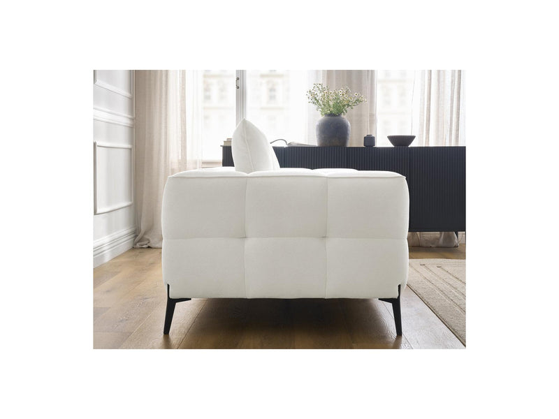 Canapé Droit Fixe 3 Places - Anis - Tissu Texturé